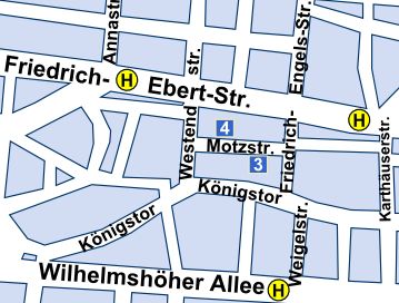 Stadtplanausschnitt Motzstraße